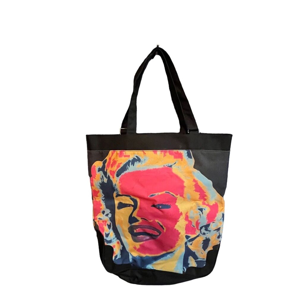 Andy Warhol Marilyn Monroe Canvas Tote Bag Radio Days 1985 Retro Chic Punk Power
